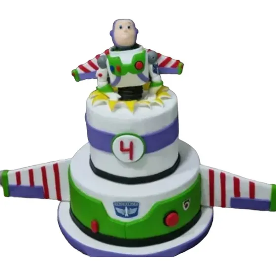 Torta Falsa Buzz Lightyear 2 Pisos 30 25 20 Alto 40 Cm