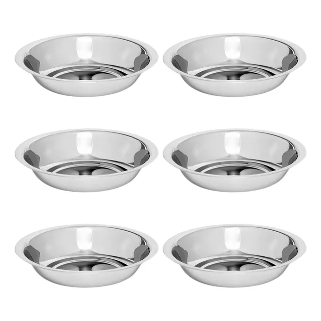 Kit 6 Bacias Hospitalar 32cm 3100ml Cuba Assepcia Aço Inox