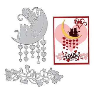 Metal Valentine's Day Moon Background Die Cortes Para La Fab Metal Valentine's Day Moon Background Die Cortes Para La Fab
