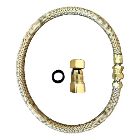Mangueira Flexível Gás Encanado 80cm Cobre + Adaptador Dako