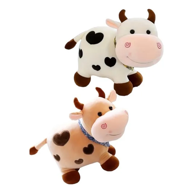Peluche Vaca Vaquita De Amor Con Corazones 25cm