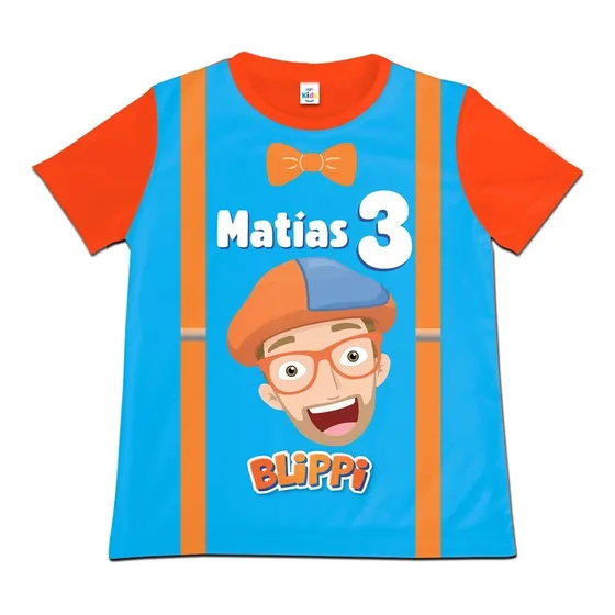 Franela Camisa Niño Niña Blippi En Poliester