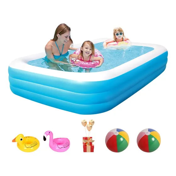 Alberca Inflable Grande Piscina Tre Nivele Rectangular 260cm