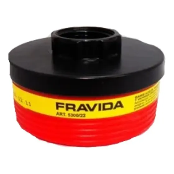 Filtro Fravida 5300/22 Con Rosca Gases Ácidos Y Vapores Org Talle U