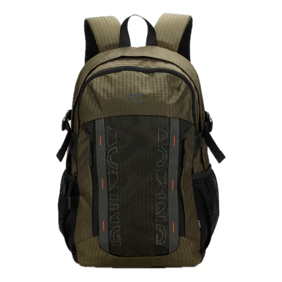 Mochila Estudiante Liceal Escolar Adulto Aoking Xn3377 Color Verde oscuro Diseño de la tela Lisa