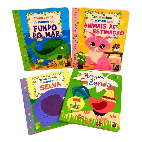 Kit C/ 4 Livros Toque E Sinta / Toque As Textura Para Crianças: Toque E Sinta, De Editora Online. 1 Editorial Online, Capa Dura, Edição 1ª Edição Em Português, 2023