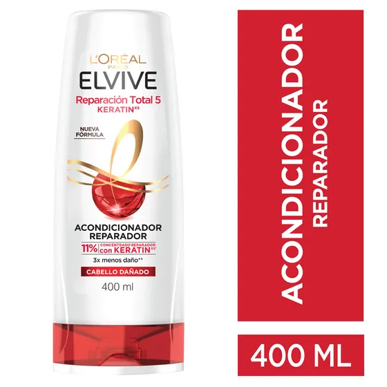 Acondicionador RT5 Keratin Elvive Loreal Paris 400 ml