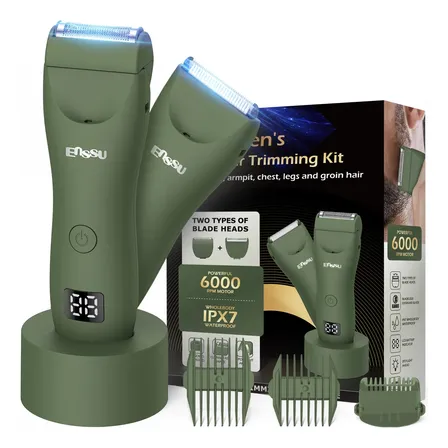 Enssu Aparador Corporal Elétrico Impermeável Para Homens Verde 12v