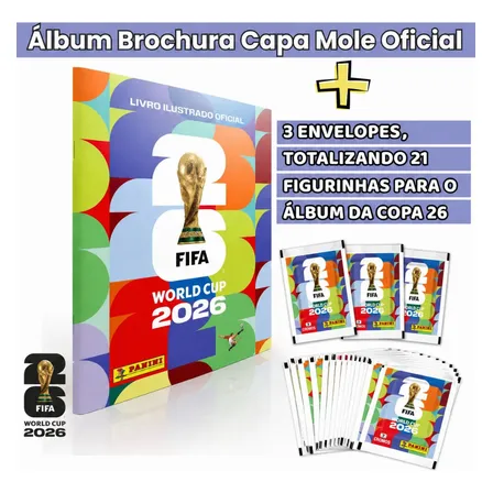 Album Copa Do Mundo 26 Panini Oficial +21 Figuinhas Oficiais