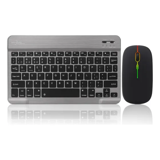 Teclado Y Mouse Bluetooth Compatible Con Tableta, iPad, Ios