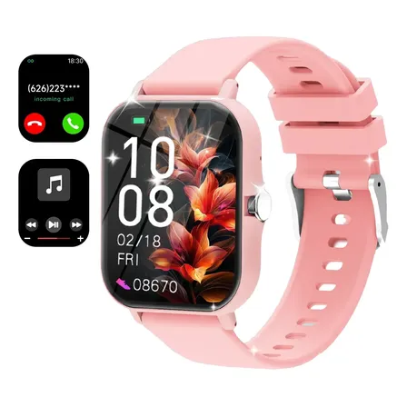 Reloj Inteligente Smartwatch Bluetooth Con Llamada Rosa
