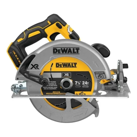 Sierra circular eléctrica inalámbrica DeWalt DCS570B 184mm 900W amarilla 20V