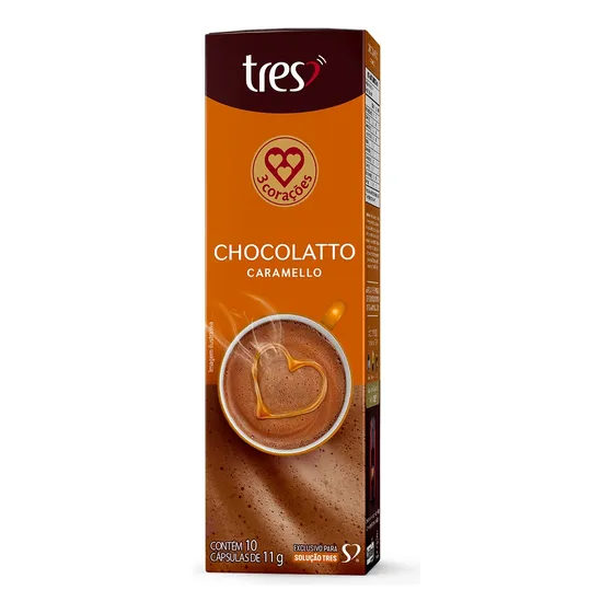 Cápsula de Chocolatto Caramello TRES 3 Corações 10 unid