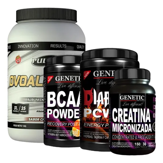 Egg Proteina Pre Post Entreno Diabolic Bcaa Creatina Genetic