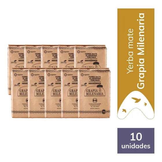 Yerba Grapia Milenaria Pack 10 X 1 Kg