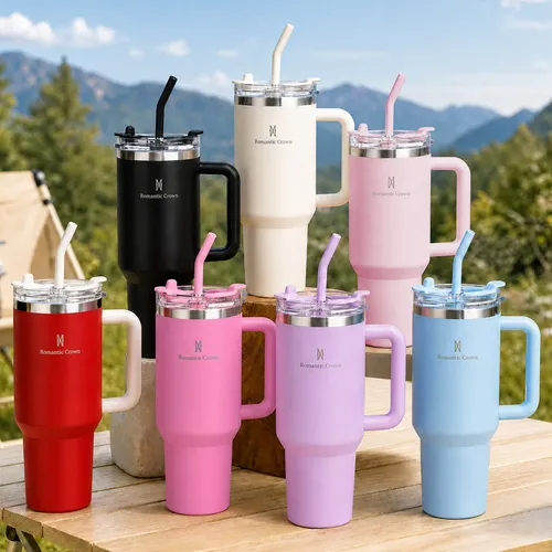 Copo térmico Stanley The Adventure Quencher Liso cor Rosa Claro 1