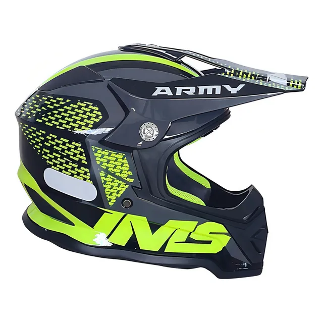 Capacete Motocross Ims Army Off Road Trilha Velocross Leve Cor Preto Tamanho do capacete 54