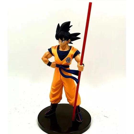 Figura Muñeco Goku Baculo Sagrado Coleccion 24 Cm Pvc