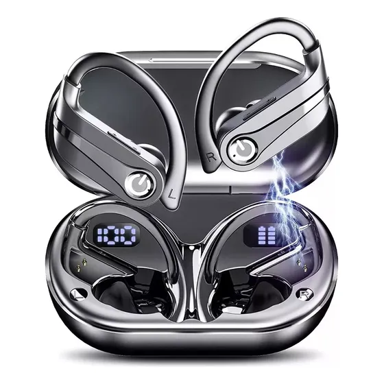 Fones de Ouvido Esportivos Intra Auriculares Bluetooth Sem Fio Gaoy Mertto Cor Preto