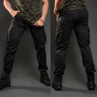 Pantalones camuflados negros hotsell