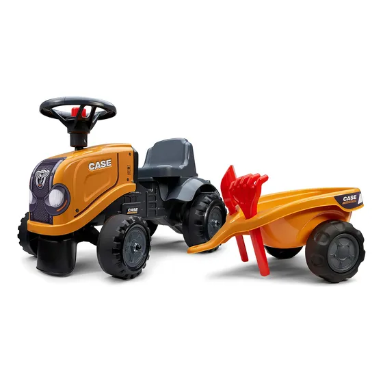 Tractor Ride-on Toy Falk Case Ce Con Remolque, Rastrillo Y P