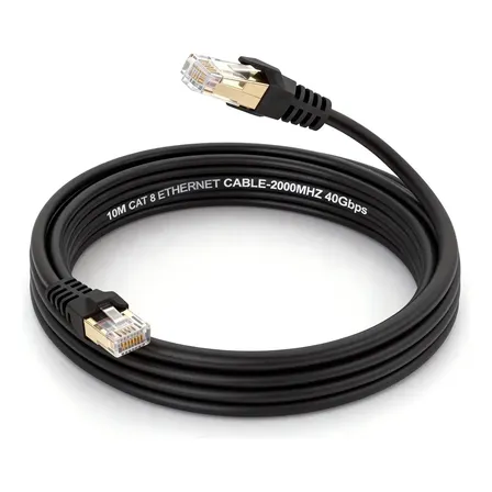 Cabo De Rede Cat8 10 Metros 40gbps 2000mhz Blindado Sftp Com Cobre Ofc Para Ps5 Roteador Home Office Instalacao Residencial E Infraestrutura De Redes