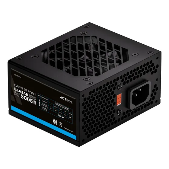 Fuente de poder para PC Acteck FS500 500W negra 127V