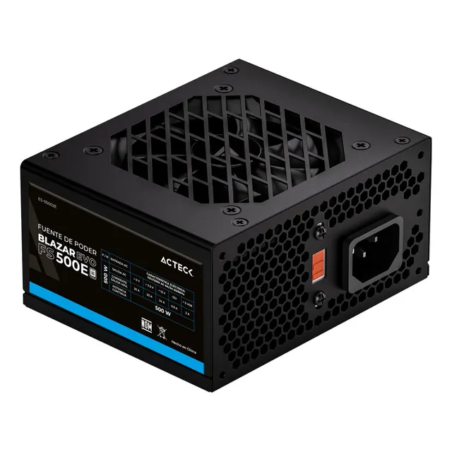 Fuente de poder para PC Acteck FS500 500W negra 127V