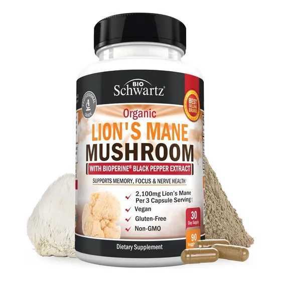 Suplemento Melena De Leon 90 Capsulas 2100mg Schwartz Sabor Sin Sabor