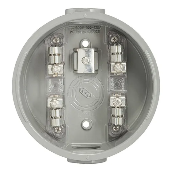 Base Medidor De Luz, 4 Terminales De Latón