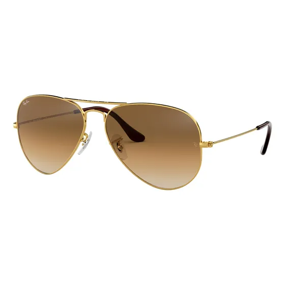 Anteojos de sol Ray-Ban Solar RB3025L talle Small armazón polished gold y lente light brown
