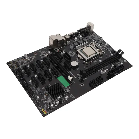 Placa-mãe Para Pc: B250b, 12 Slots Pcie, Saída Vga Dvi, Cpu 