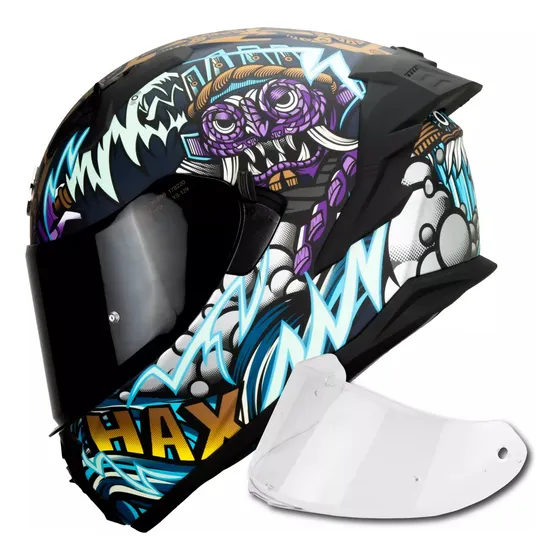 Casco Hax Tlaloc Mexicano Especial Ece2206 Dot + Mica Regalo
