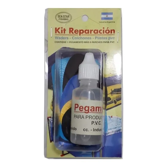Kit Reparacion Pvc Parche Pegamento Wader Colchon Inflable