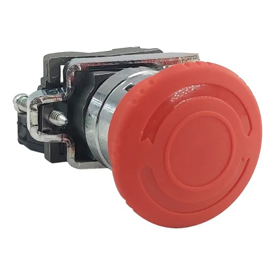 Botón Hongo Con Traba De Medio Giro 22mm + 1 Nc Xb4bs542