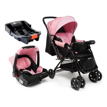 Travel System Cosco Kids, Reverse Trio, Rosa Rajado