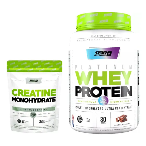Proteina Whey X 1kg + Creatina X 300gs Gr Star Nutrition !