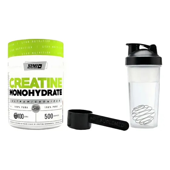 Star Nutrition Creatina Monohydrate De 500g + Vaso + Scoop