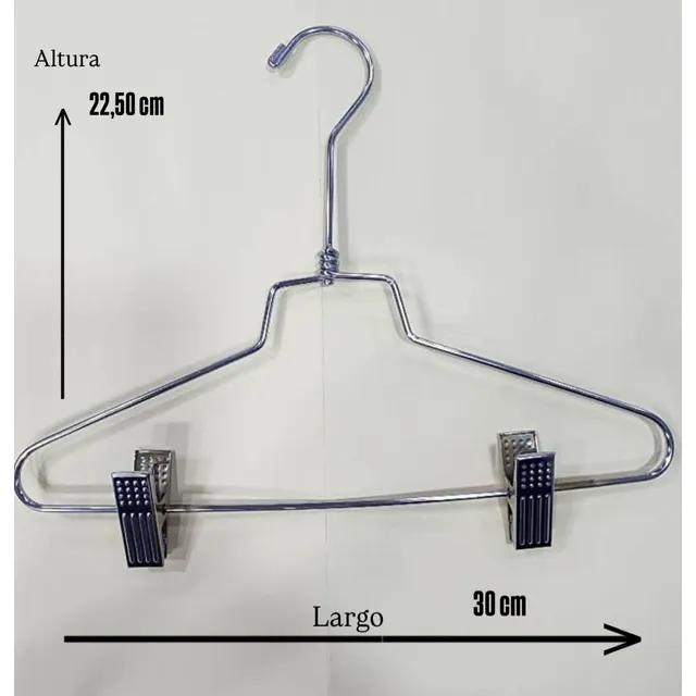 Ganchos Acero Inoxidable Con Pinza Para Boutique