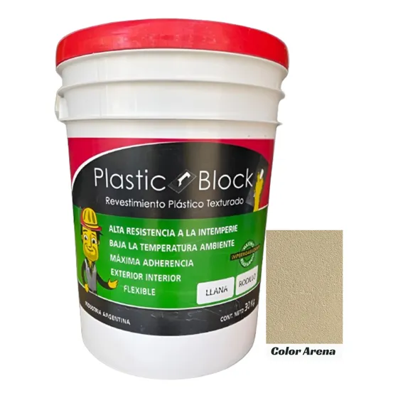 Revestimiento Plastic Block Rodillo 30kg Arena