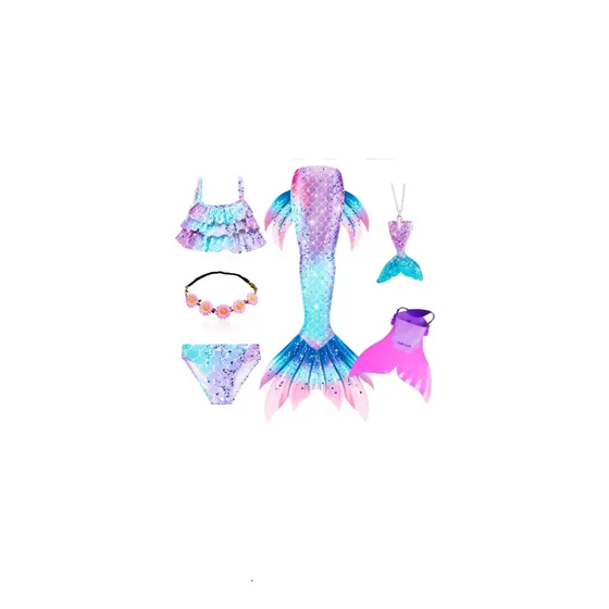 Cola Sirena Traje Malla Baño Playa Piscina Completo