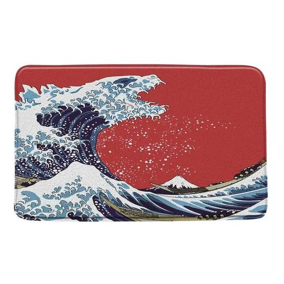 Espuma Viscoelastica Microfibra Estampado Gran Onda Diseño
