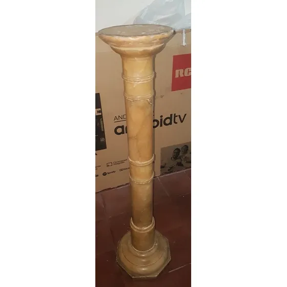 Oferta Antigua Columna Pedestal De Marmol (no Envio)
