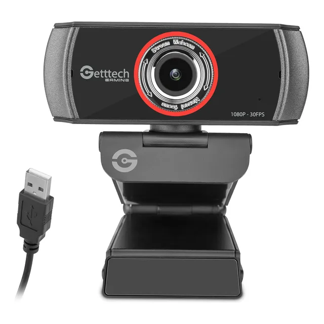 Camara Web Para Streaming Getttech Fhd 1080p 30fps Usb H264