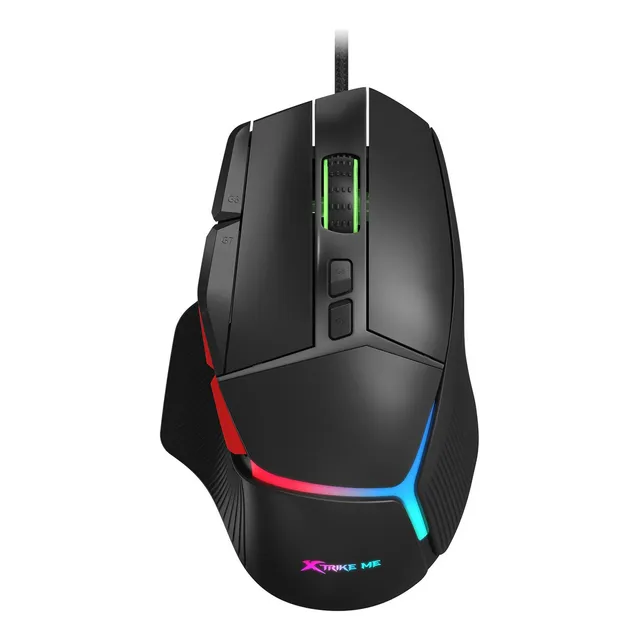 Mouse Gamer Xtrike Me De Juego Cableado Usb Luz Rgb 8000 Dpi