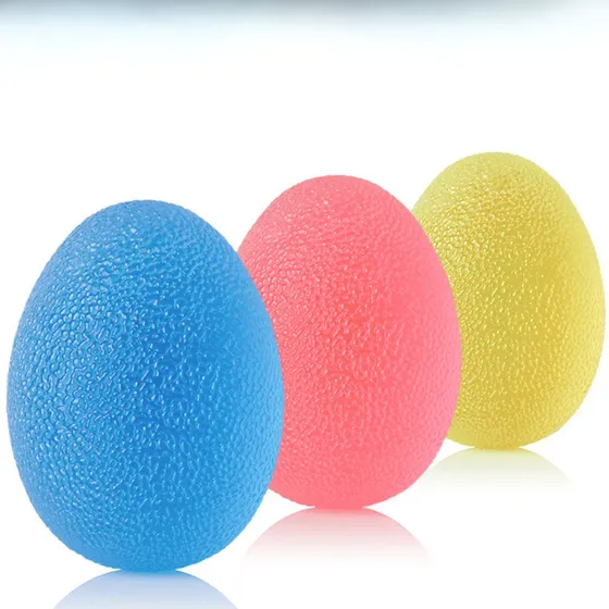 De 3 Pelotas Antiestrés Rehabilitación Mano Goma Gmp Color Variado