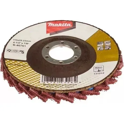 Disco Flap De Fibra Para Acabado En Inox Makita