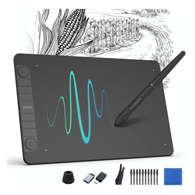 Tableta De Dibujo Gráfico Veikk Vk1060pro Tablet Digitalizad