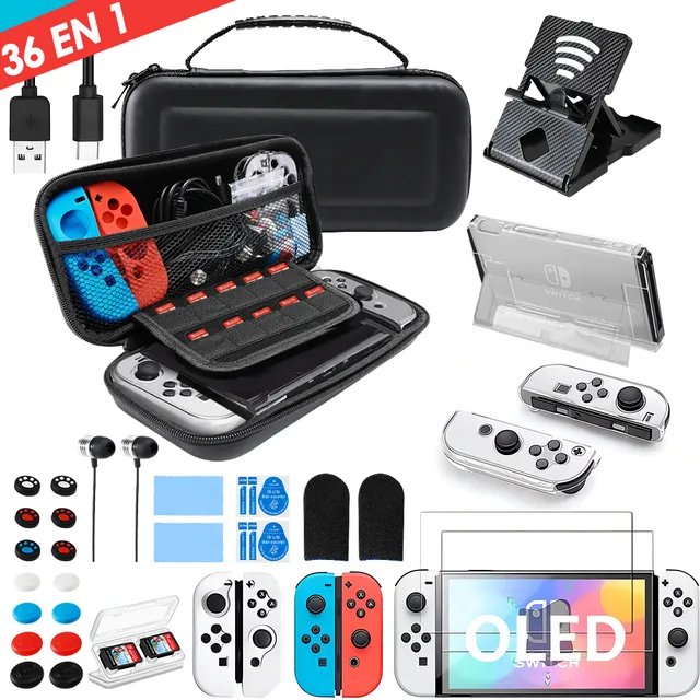 Estuche Protector Para Switch Oled Pack 36 En 1