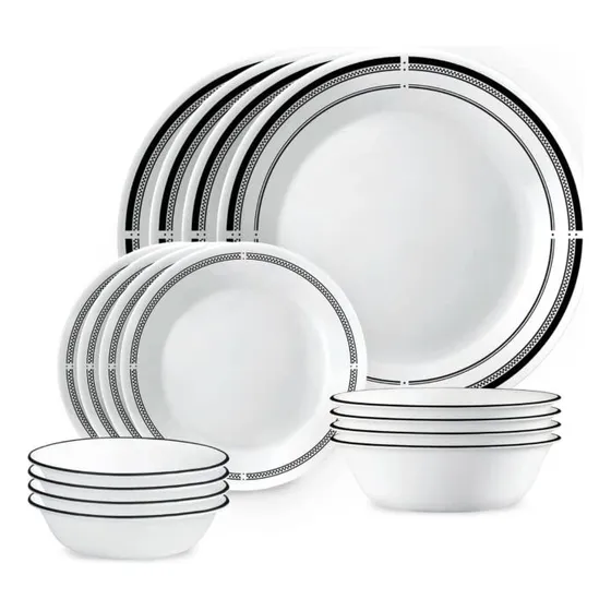 Corelle Brasserie - Juego De Vajilla De 16 Piezas, Servicio